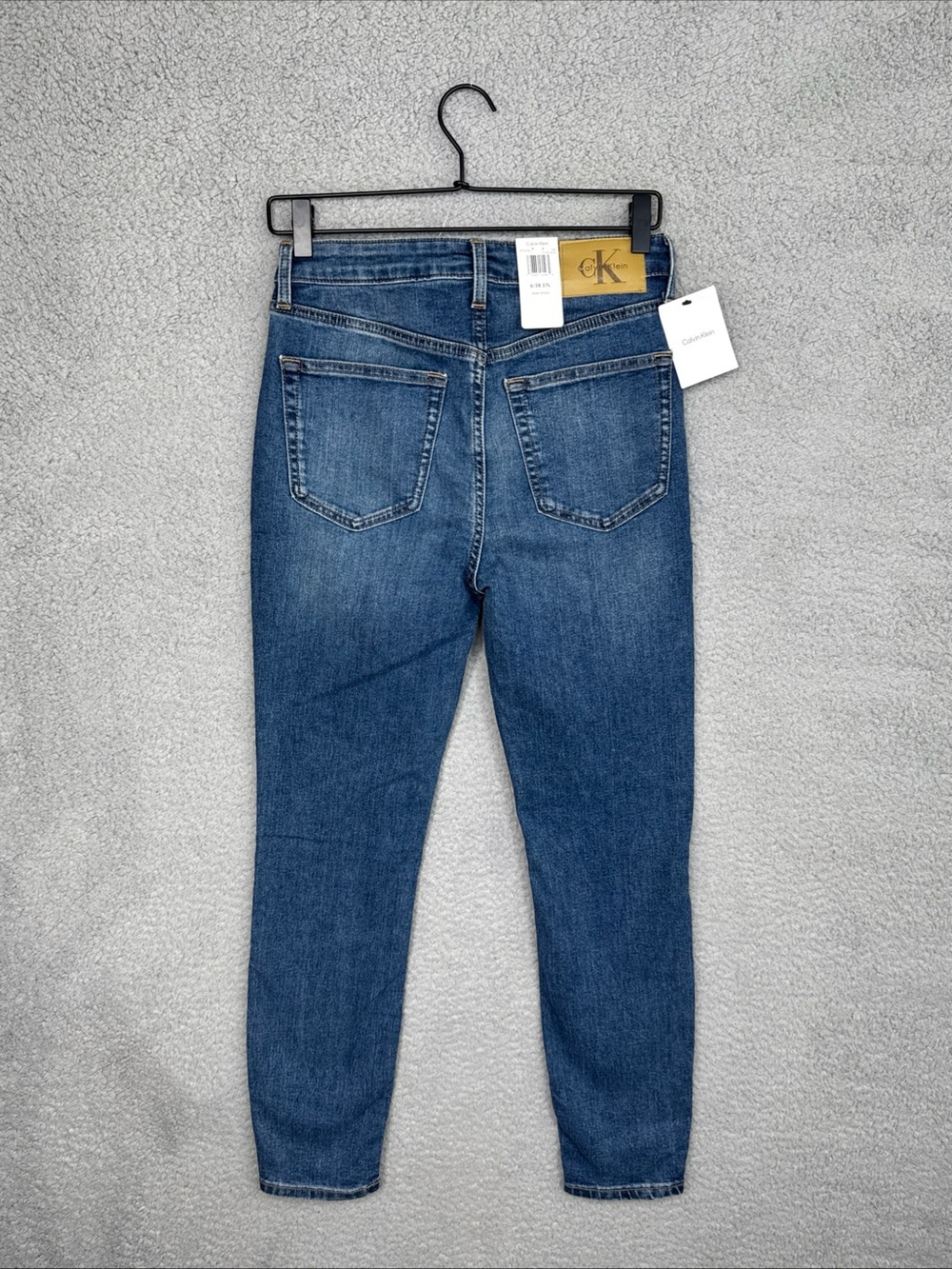 Calvin Klein Women,s Storm Blue High Rise Skinny Ankle Denim Jeans Size 6 NWT - Picture 9 of 16